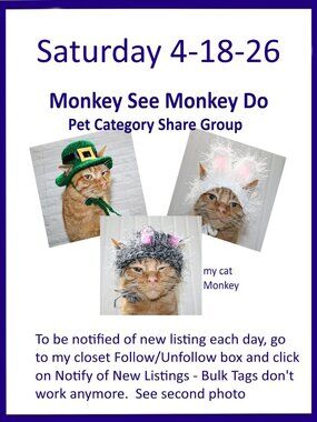 Saturday 4-18-26 Dog Cat Small Animal Pet Share Discussion Group